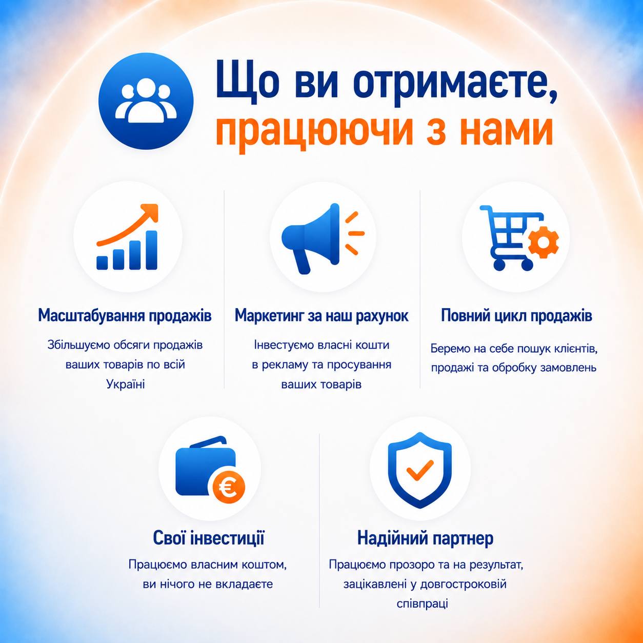Що ви отримаєте працюючи з нами